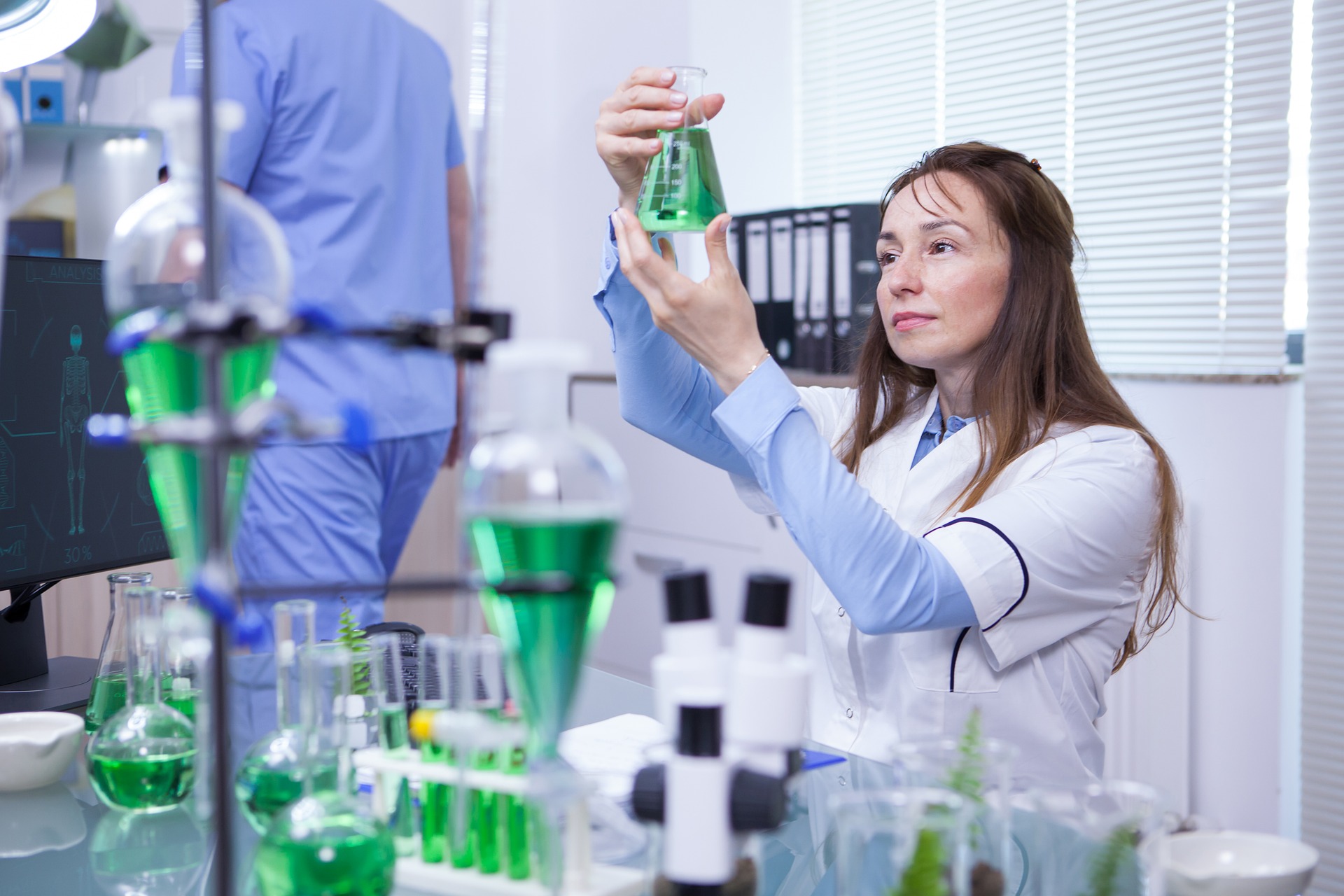 Food scientist testing artificial flavoring in a food lab